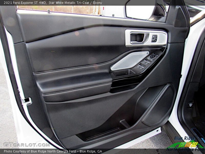 Star White Metallic Tri-Coat / Ebony 2021 Ford Explorer ST 4WD
