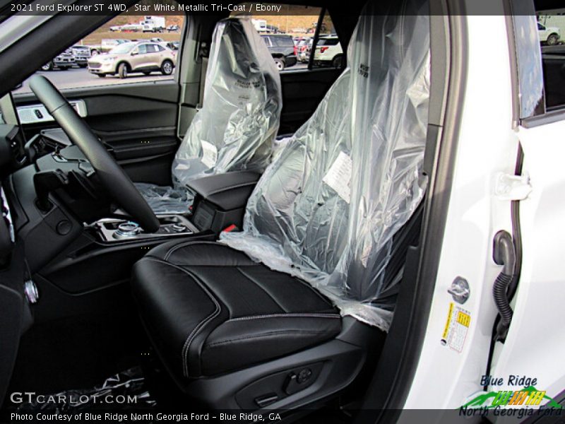 Star White Metallic Tri-Coat / Ebony 2021 Ford Explorer ST 4WD