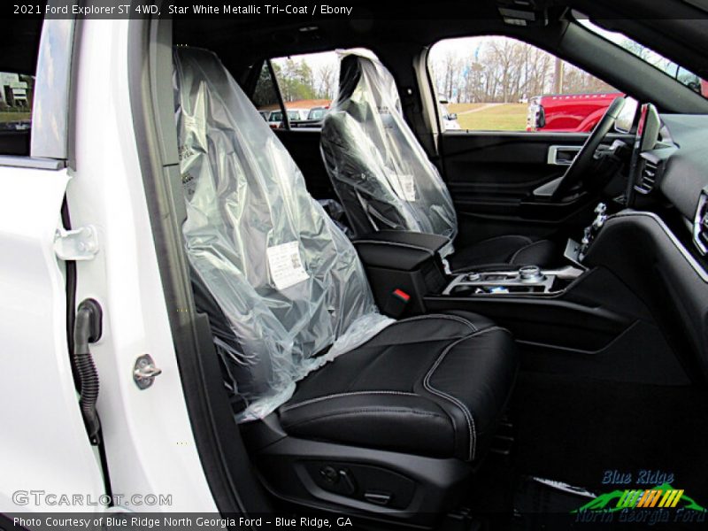 Star White Metallic Tri-Coat / Ebony 2021 Ford Explorer ST 4WD