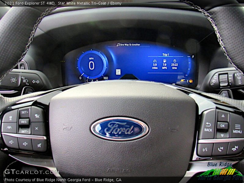 Star White Metallic Tri-Coat / Ebony 2021 Ford Explorer ST 4WD