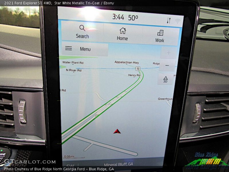 Star White Metallic Tri-Coat / Ebony 2021 Ford Explorer ST 4WD