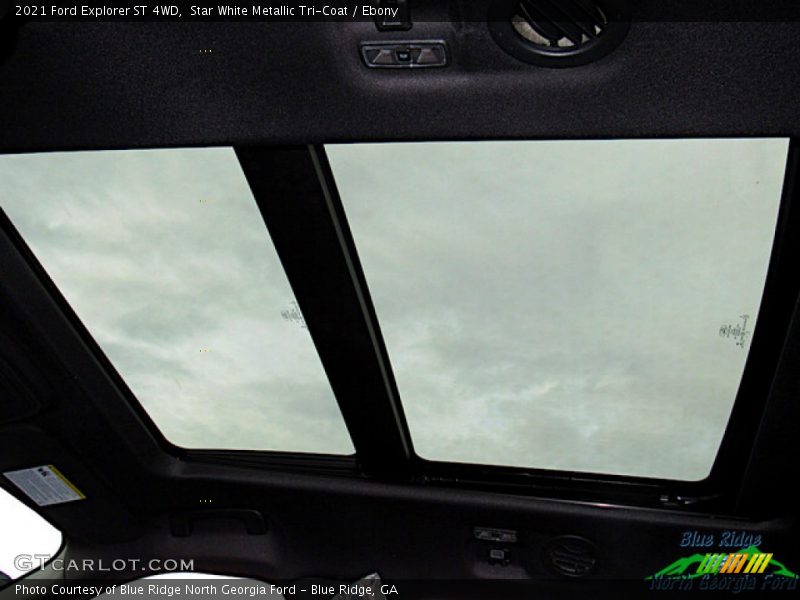 Star White Metallic Tri-Coat / Ebony 2021 Ford Explorer ST 4WD