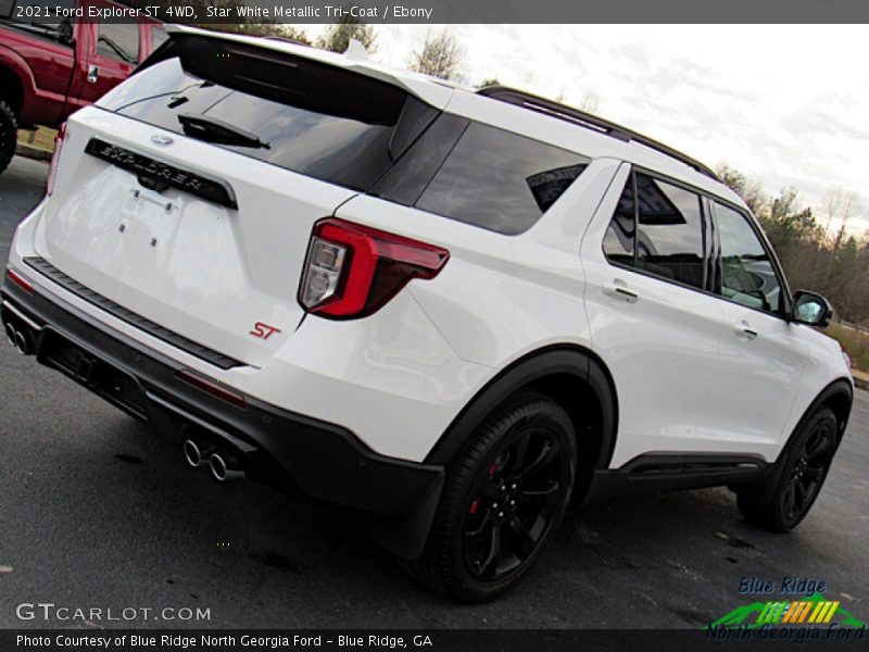 Star White Metallic Tri-Coat / Ebony 2021 Ford Explorer ST 4WD