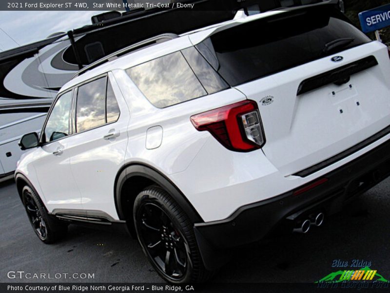 Star White Metallic Tri-Coat / Ebony 2021 Ford Explorer ST 4WD
