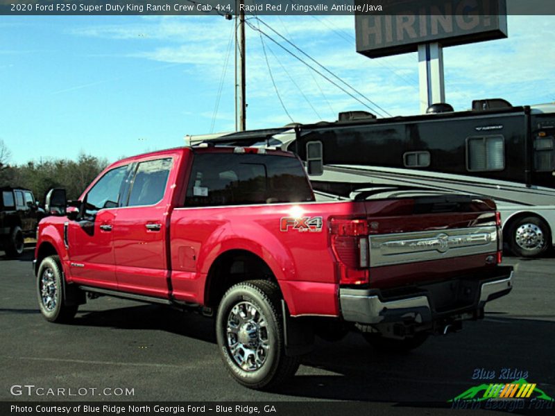 Rapid Red / Kingsville Antique/Java 2020 Ford F250 Super Duty King Ranch Crew Cab 4x4