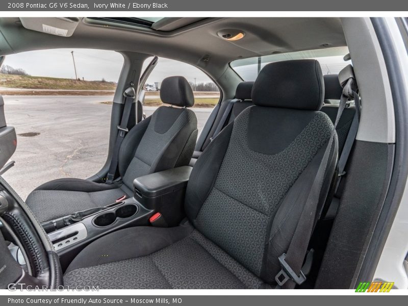 Ivory White / Ebony Black 2008 Pontiac G6 V6 Sedan
