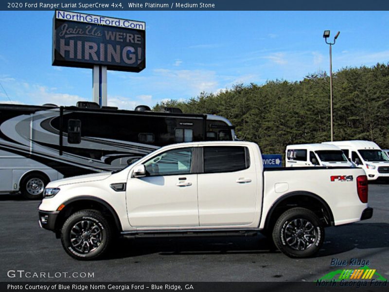 White Platinum / Medium Stone 2020 Ford Ranger Lariat SuperCrew 4x4