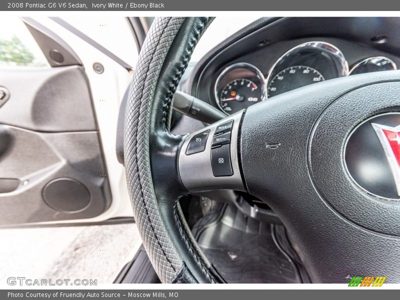Ivory White / Ebony Black 2008 Pontiac G6 V6 Sedan