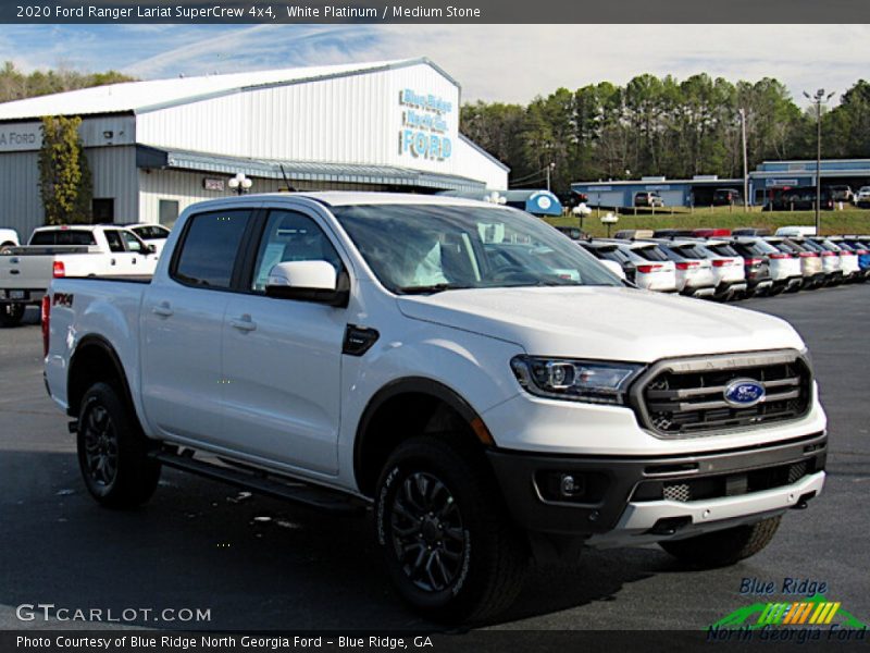 White Platinum / Medium Stone 2020 Ford Ranger Lariat SuperCrew 4x4