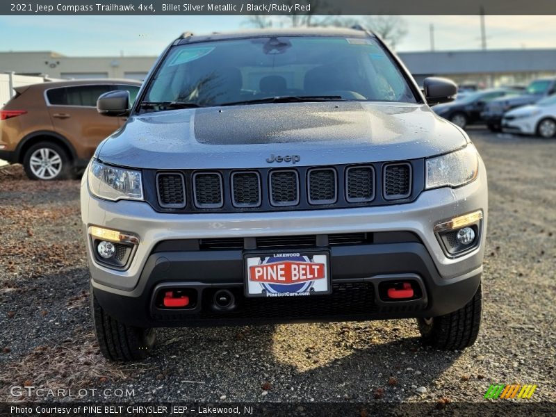 Billet Silver Metallic / Black/Ruby Red 2021 Jeep Compass Trailhawk 4x4