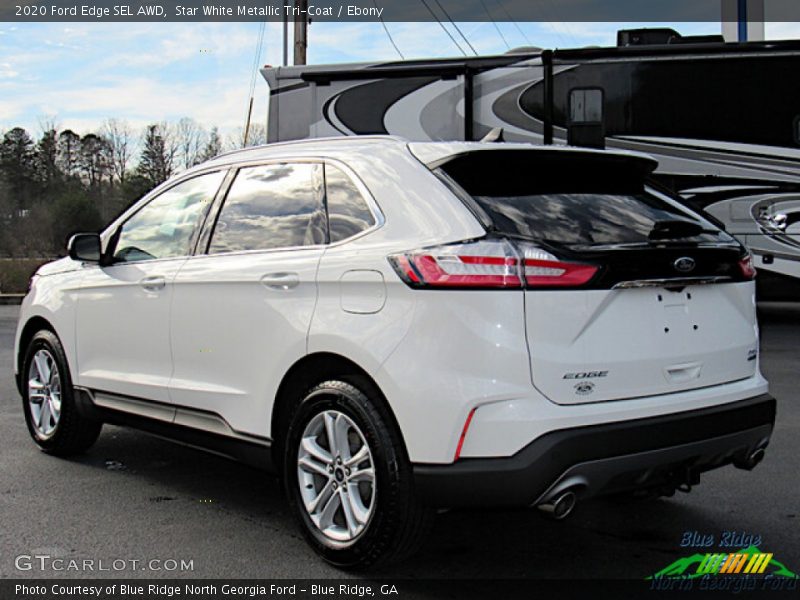 Star White Metallic Tri-Coat / Ebony 2020 Ford Edge SEL AWD