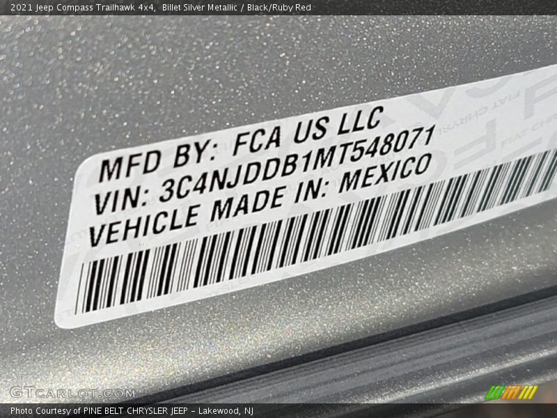 Billet Silver Metallic / Black/Ruby Red 2021 Jeep Compass Trailhawk 4x4