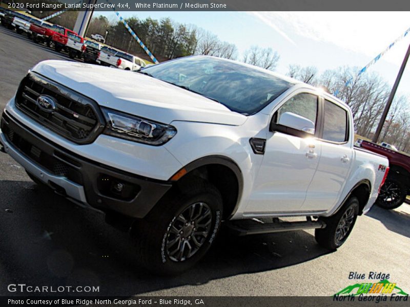 White Platinum / Medium Stone 2020 Ford Ranger Lariat SuperCrew 4x4