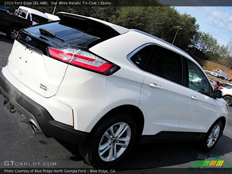 Star White Metallic Tri-Coat / Ebony 2020 Ford Edge SEL AWD