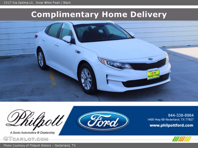 Snow White Pearl / Black 2017 Kia Optima LX