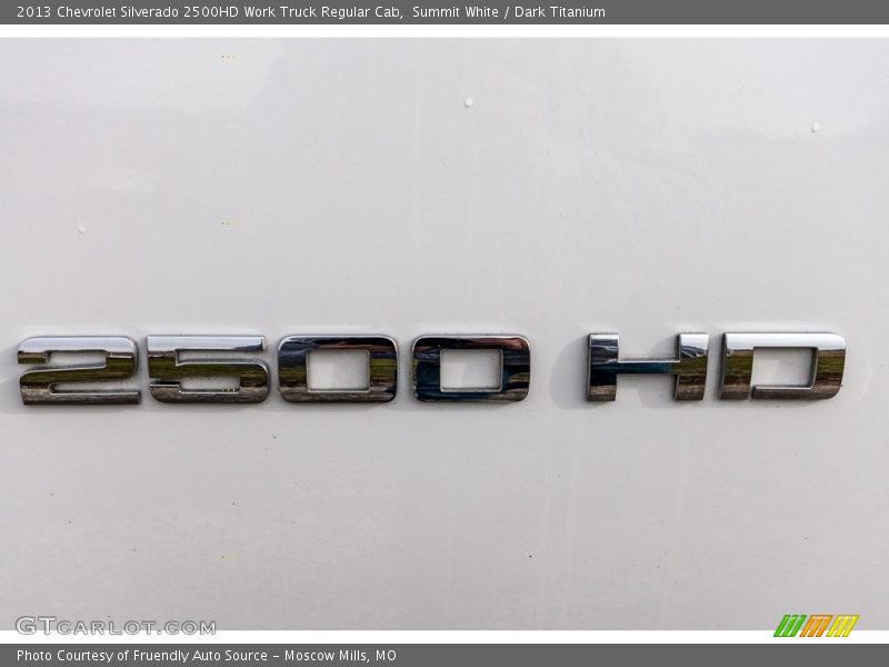 Summit White / Dark Titanium 2013 Chevrolet Silverado 2500HD Work Truck Regular Cab