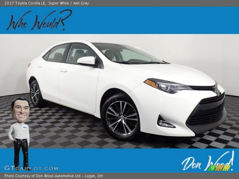 Super White / Ash Gray 2017 Toyota Corolla LE