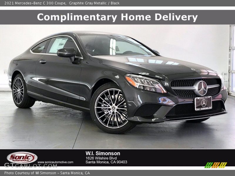 Graphite Gray Metallic / Black 2021 Mercedes-Benz C 300 Coupe