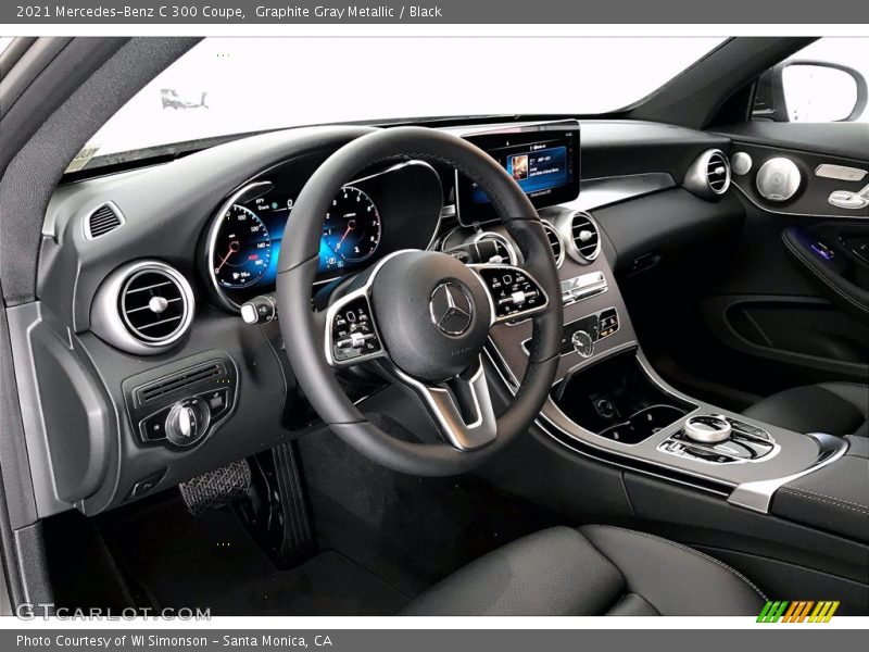 Graphite Gray Metallic / Black 2021 Mercedes-Benz C 300 Coupe