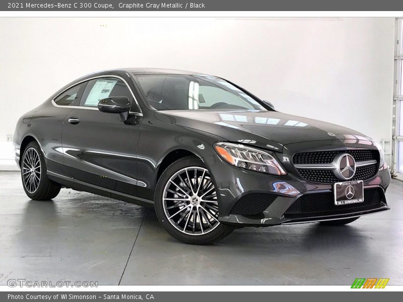 Graphite Gray Metallic / Black 2021 Mercedes-Benz C 300 Coupe