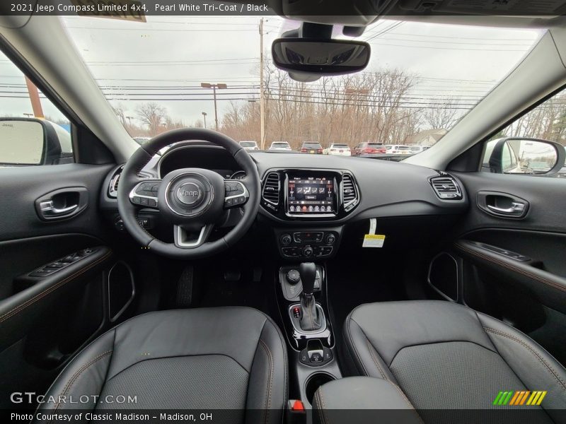 Pearl White Tri–Coat / Black 2021 Jeep Compass Limited 4x4