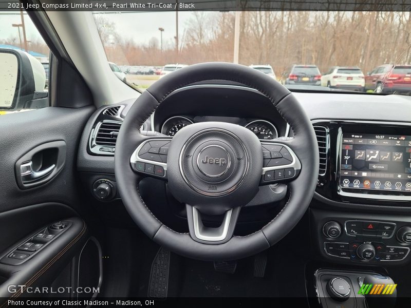 Pearl White Tri–Coat / Black 2021 Jeep Compass Limited 4x4