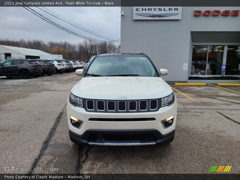 Pearl White Tri–Coat / Black 2021 Jeep Compass Limited 4x4