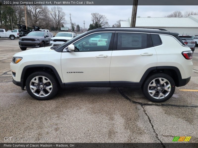 Pearl White Tri–Coat / Black 2021 Jeep Compass Limited 4x4