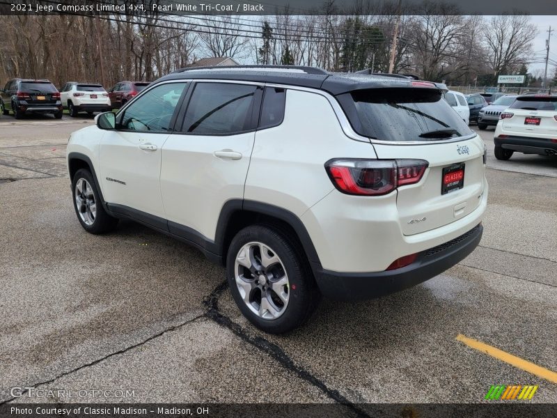 Pearl White Tri–Coat / Black 2021 Jeep Compass Limited 4x4