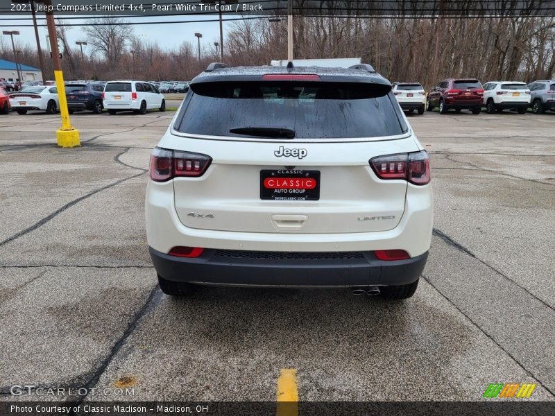 Pearl White Tri–Coat / Black 2021 Jeep Compass Limited 4x4