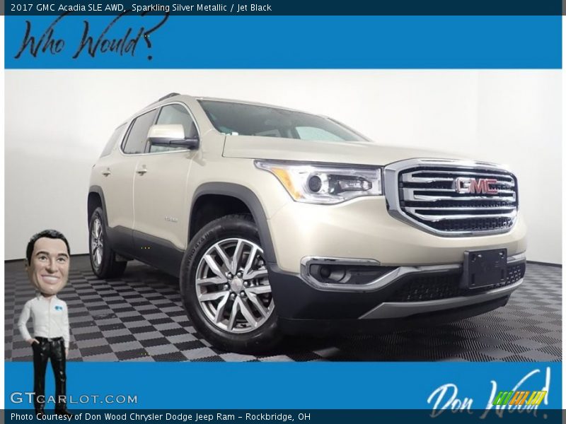Sparkling Silver Metallic / Jet Black 2017 GMC Acadia SLE AWD