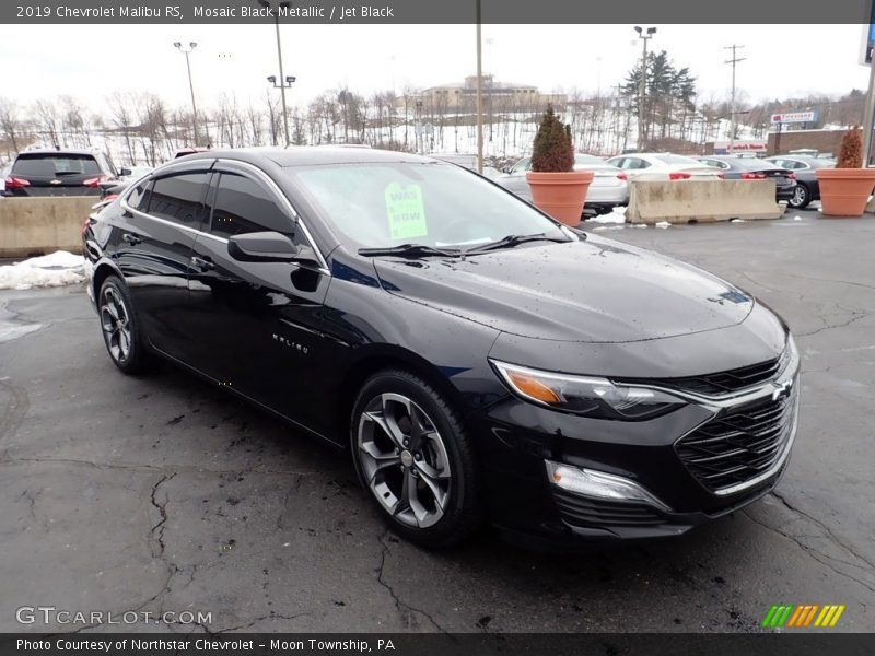 Mosaic Black Metallic / Jet Black 2019 Chevrolet Malibu RS
