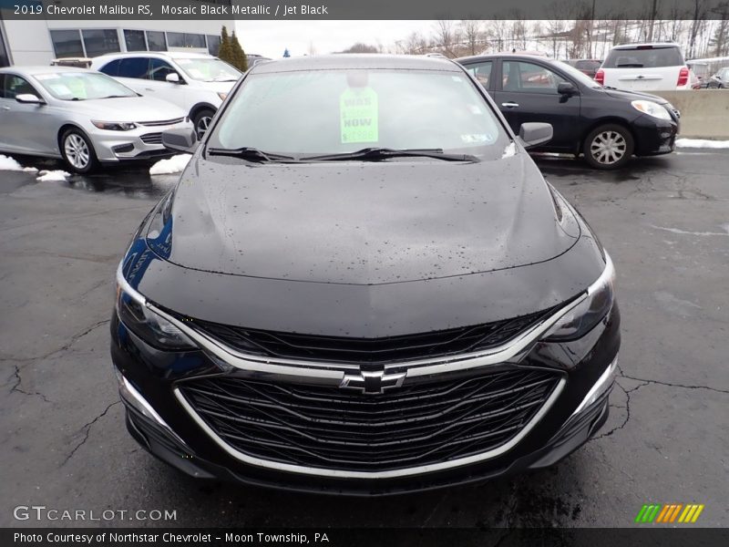 Mosaic Black Metallic / Jet Black 2019 Chevrolet Malibu RS