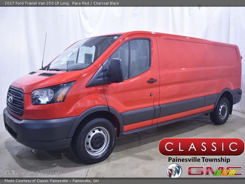 Race Red / Charcoal Black 2017 Ford Transit Van 250 LR Long