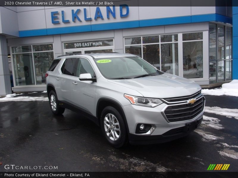 Silver Ice Metallic / Jet Black 2020 Chevrolet Traverse LT AWD