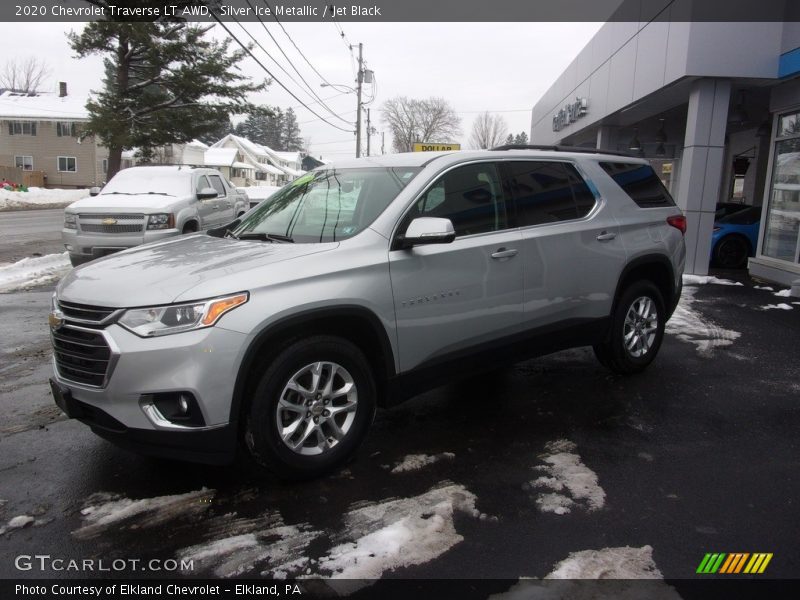 Silver Ice Metallic / Jet Black 2020 Chevrolet Traverse LT AWD