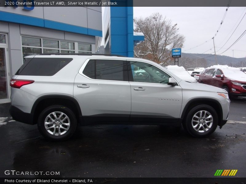 Silver Ice Metallic / Jet Black 2020 Chevrolet Traverse LT AWD