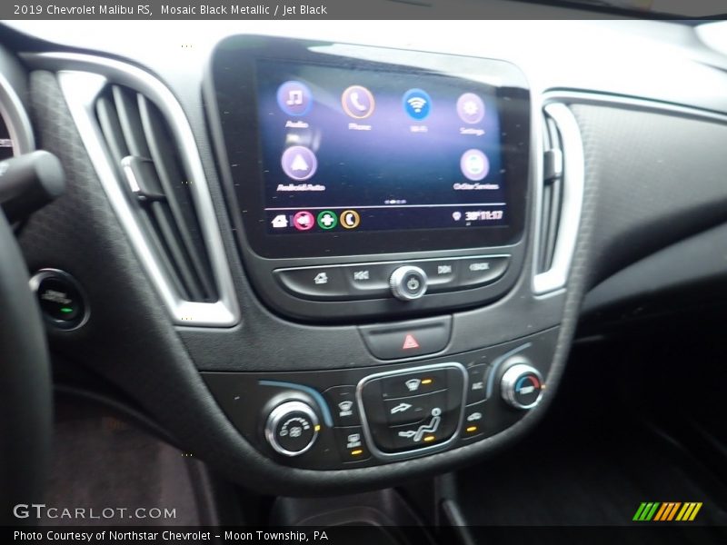 Mosaic Black Metallic / Jet Black 2019 Chevrolet Malibu RS