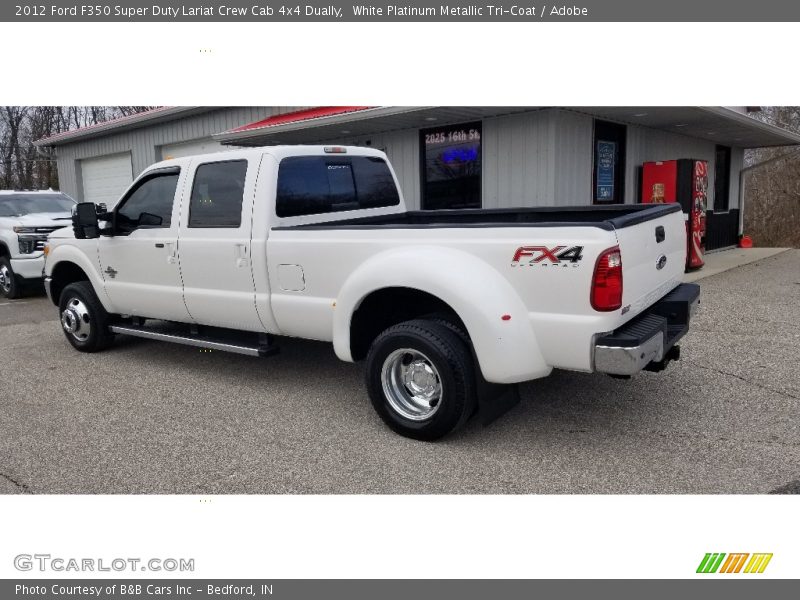 White Platinum Metallic Tri-Coat / Adobe 2012 Ford F350 Super Duty Lariat Crew Cab 4x4 Dually