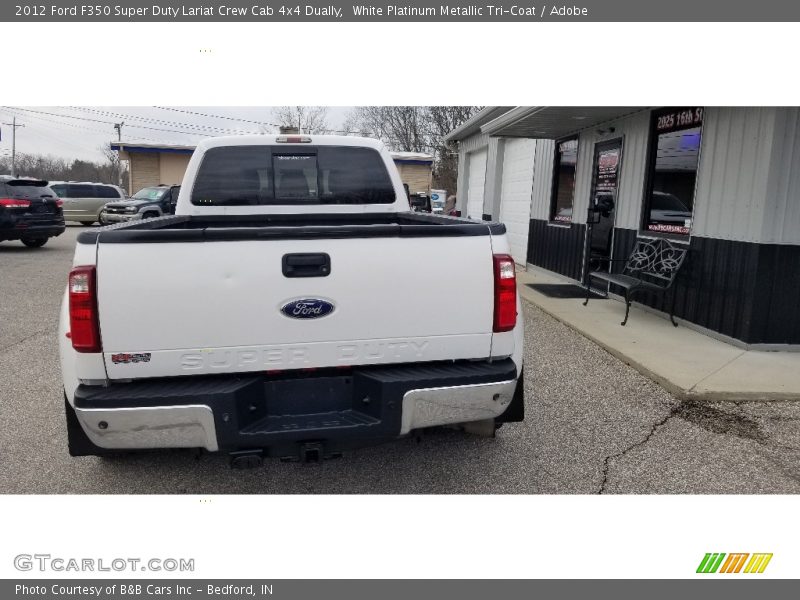 White Platinum Metallic Tri-Coat / Adobe 2012 Ford F350 Super Duty Lariat Crew Cab 4x4 Dually