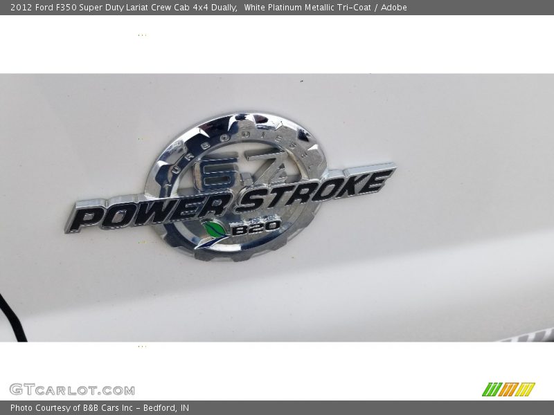 White Platinum Metallic Tri-Coat / Adobe 2012 Ford F350 Super Duty Lariat Crew Cab 4x4 Dually