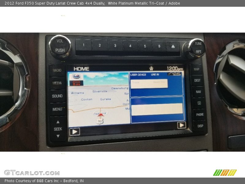 White Platinum Metallic Tri-Coat / Adobe 2012 Ford F350 Super Duty Lariat Crew Cab 4x4 Dually