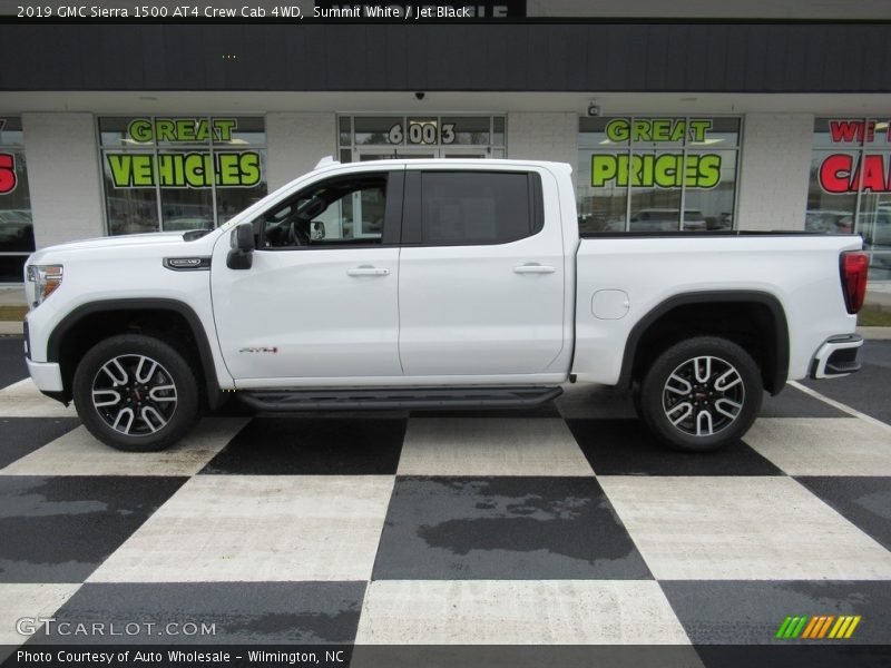 Summit White / Jet Black 2019 GMC Sierra 1500 AT4 Crew Cab 4WD