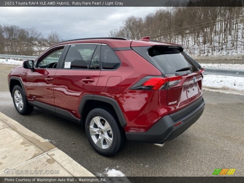 Ruby Flare Pearl / Light Gray 2021 Toyota RAV4 XLE AWD Hybrid