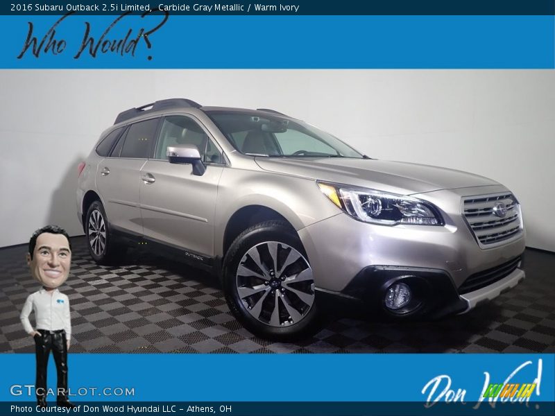 Carbide Gray Metallic / Warm Ivory 2016 Subaru Outback 2.5i Limited