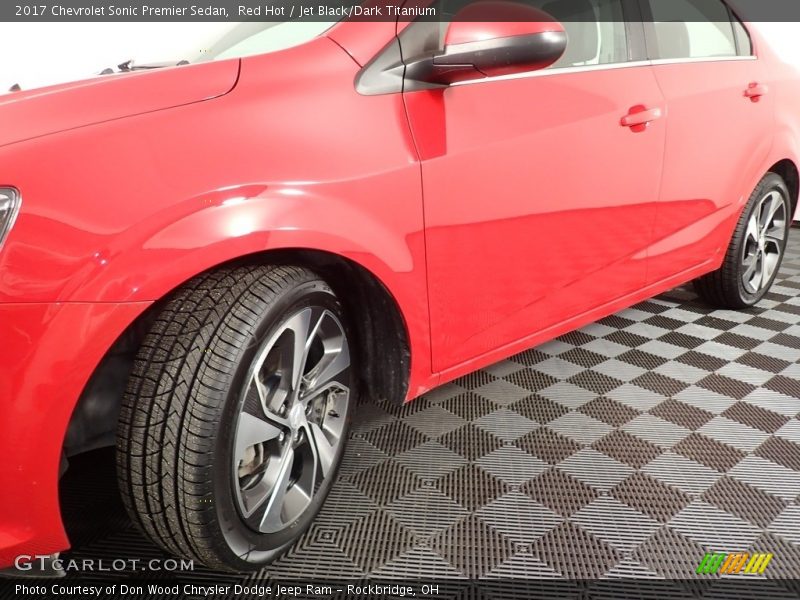 Red Hot / Jet Black/Dark Titanium 2017 Chevrolet Sonic Premier Sedan