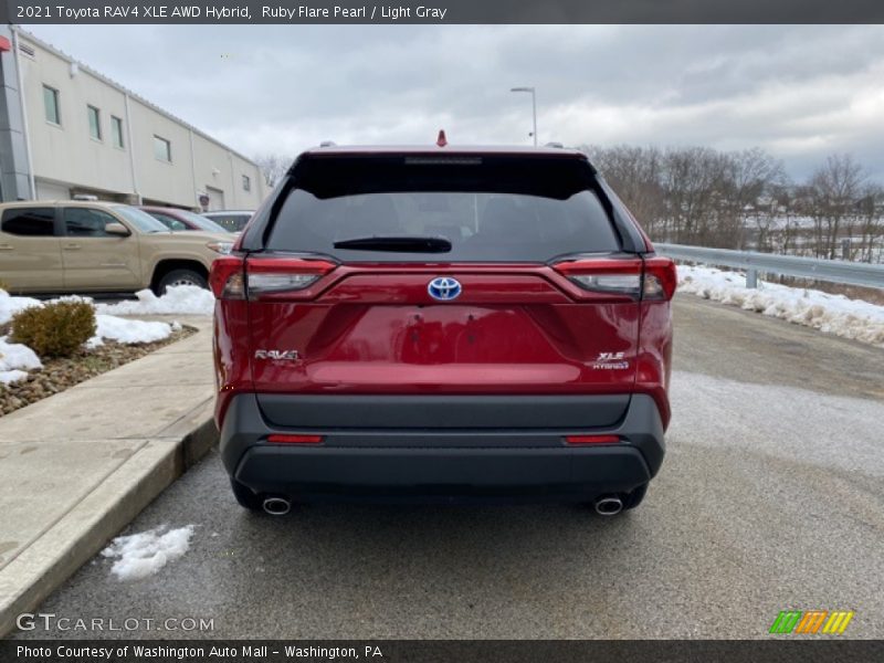 Ruby Flare Pearl / Light Gray 2021 Toyota RAV4 XLE AWD Hybrid