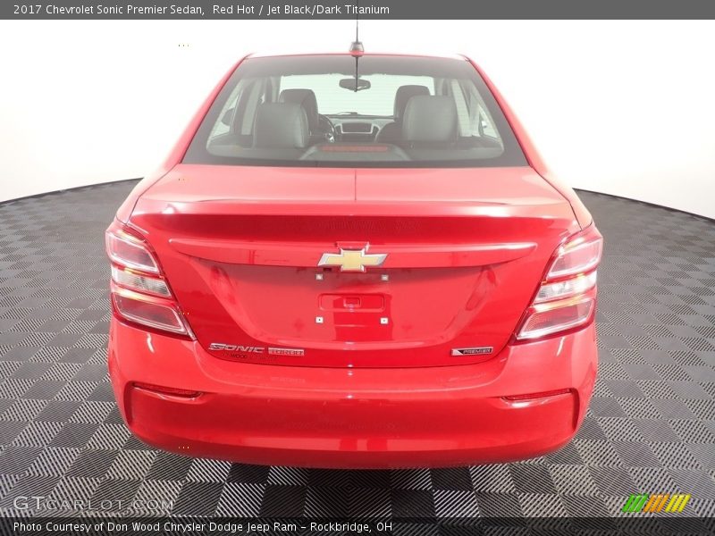 Red Hot / Jet Black/Dark Titanium 2017 Chevrolet Sonic Premier Sedan