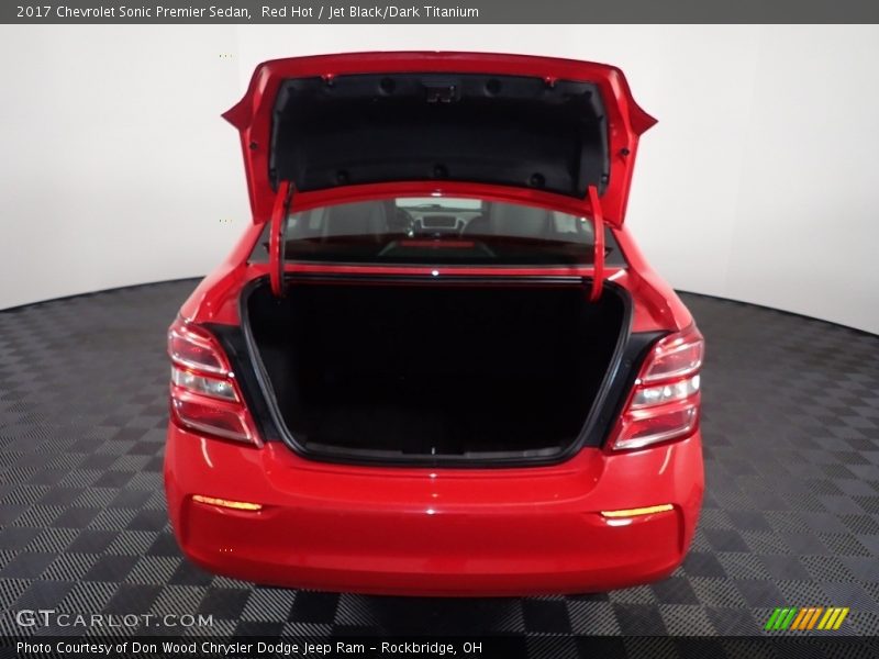 Red Hot / Jet Black/Dark Titanium 2017 Chevrolet Sonic Premier Sedan