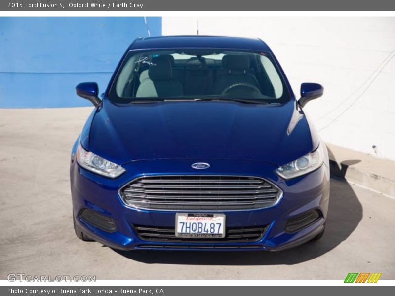 Oxford White / Earth Gray 2015 Ford Fusion S